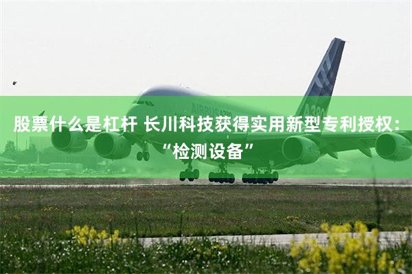 股票什么是杠杆 长川科技获得实用新型专利授权：“检测设备”