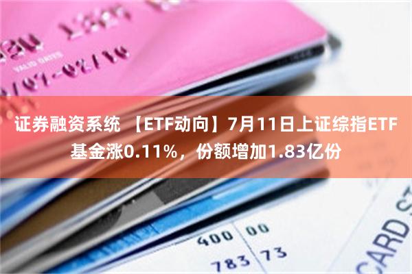 证券融资系统 【ETF动向】7月11日上证综指ETF基金涨0.11%，份额增加1.83亿份