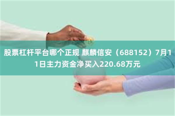 股票杠杆平台哪个正规 麒麟信安（688152）7月11日主力资金净买入220.68万元