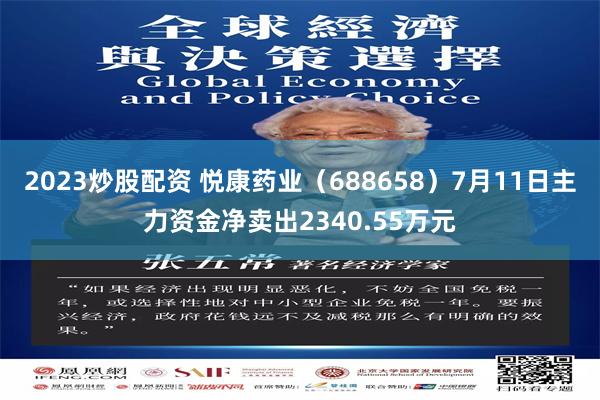 2023炒股配资 悦康药业（688658）7月11日主力资金净卖出2340.55万元