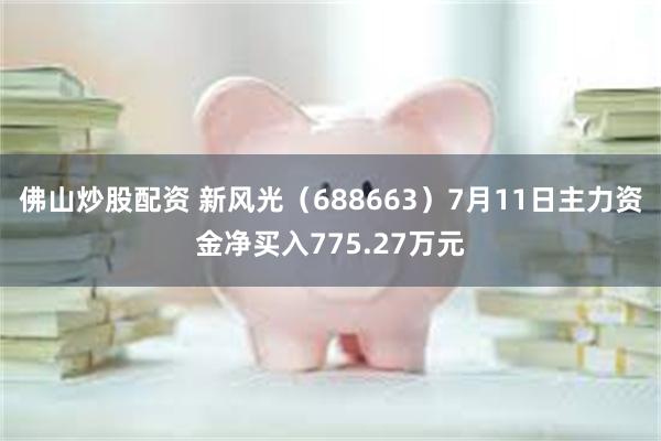 佛山炒股配资 新风光（688663）7月11日主力资金净买入775.27万元