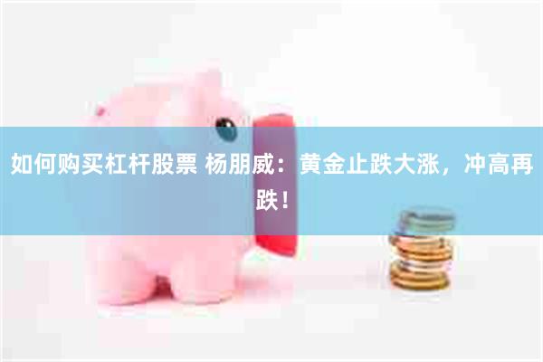 如何购买杠杆股票 杨朋威：黄金止跌大涨，冲高再跌！
