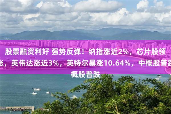 股票融资利好 强势反弹！纳指涨近2%，芯片股领涨，英伟达涨近3%，英特尔暴涨10.64%，中概股普跌