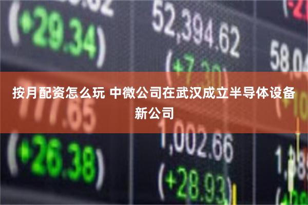 按月配资怎么玩 中微公司在武汉成立半导体设备新公司