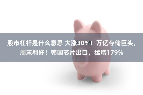 股市杠杆是什么意思 大涨30%！万亿存储巨头，周末利好！韩国芯片出口，猛增179%