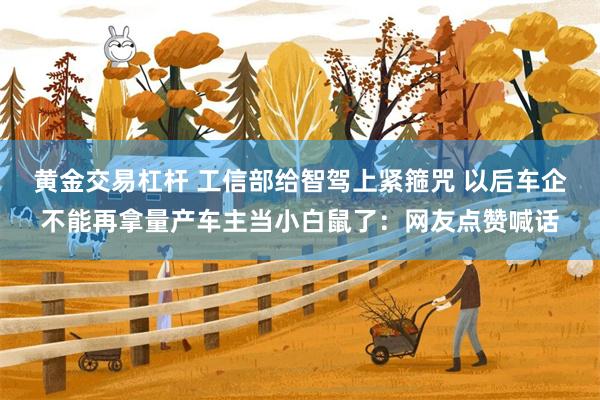黄金交易杠杆 工信部给智驾上紧箍咒 以后车企不能再拿量产车主当小白鼠了：网友点赞喊话