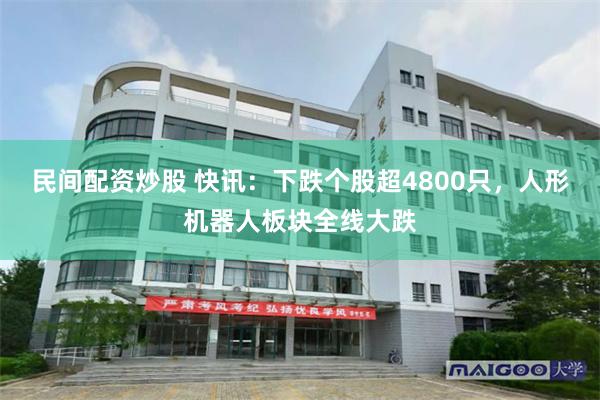 民间配资炒股 快讯：下跌个股超4800只，人形机器人板块全线大跌