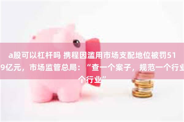 a股可以杠杆吗 携程因滥用市场支配地位被罚51.79亿元，市场监管总局：“查一个案子，规范一个行业”