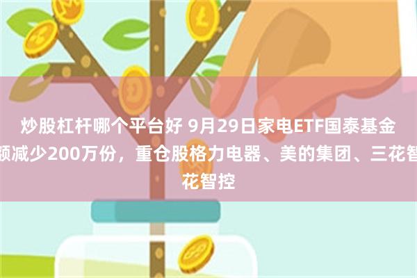 炒股杠杆哪个平台好 9月29日家电ETF国泰基金份额减少200万份，重仓股格力电器、美的集团、三花智控